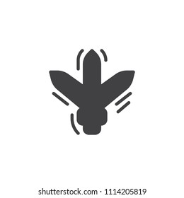 Dinosaur Footprint vector icon. filled flat sign for mobile concept and web design. Dinosaur Paw Print simple solid icon. Symbol, logo illustration. Pixel perfect vector graphics