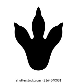 Dinosaur footprint vector illustration isolated on white background silhouette icon