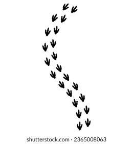 Dinosaur footprints icon vector. Dinosaur tracks illustration sign. Animals footprints symbol. Animals tracks logo.