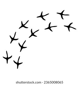 Dinosaur footprints icon vector. Dinosaur tracks illustration sign. Animals footprints symbol. Animals tracks logo.
