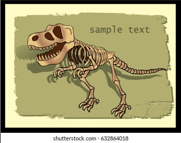 dinosaur fossil bone museum old vintage 