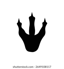 Dinosaur Fossil Footprint Archeology solid black Icon