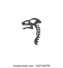 Dinosaur fossil icon design illustration template
