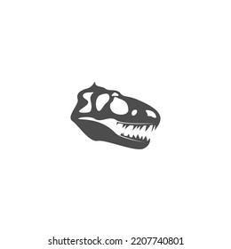 Dinosaur fossil icon design illustration template