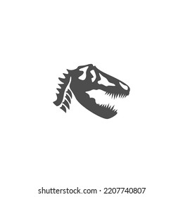 Dinosaur fossil icon design illustration template