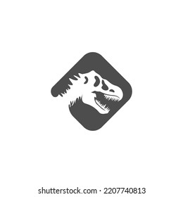 Dinosaur fossil icon design illustration template