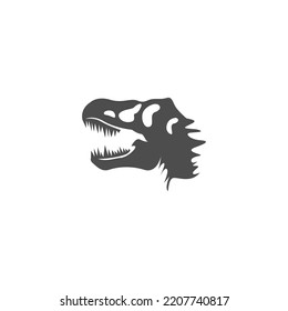 Dinosaur fossil icon design illustration template