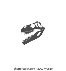 Dinosaur fossil icon design illustration template
