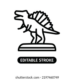 Dinosaurier Fossiliensymbol-bearbeitbarer Strich