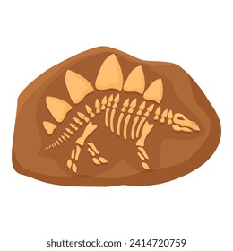 Dinosaur fossil nature icon cartoon vector. Evolution mud layer. Biology science