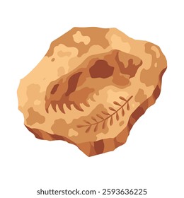 Dinosaur fossil skeleton bones, excavations of archeology isolated. Prehistoric reptile skeletons lying underground. Cartoon paleontological artifact