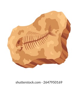 Dinossauros fósseis esqueletos de ossos, escavações de arqueologia isoladas. Esqueletos de répteis pré-históricos enterrados. Artefato paleontológico de desenhos animados