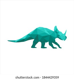 Dinosaur Geometric Triangle Logo Icon Design, Dinosaur Triangle