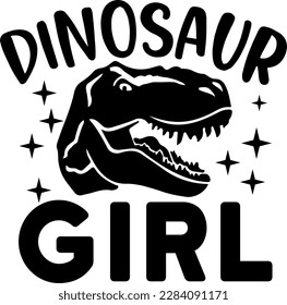 Dinosaur girl st. patrick's day t-shirt design