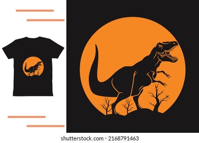 Dinosaur Halloween T Shirt Design