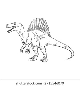 Dinosaurio dibujado a mano Ilustración vectorial