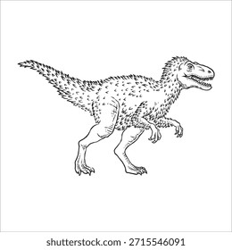 Dinosaurio dibujado a mano Ilustración vectorial