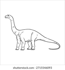 Dinosaur hand drawn vector illustration