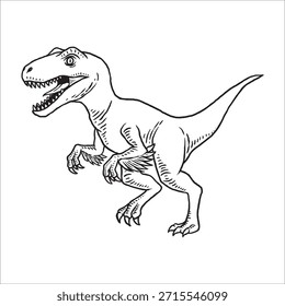 Dinosaur hand drawn vector illustration