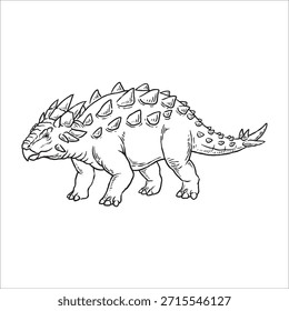 Dinosaurio dibujado a mano Ilustración vectorial