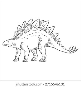 Dinosaurio dibujado a mano Ilustración vectorial