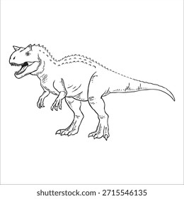 Dinosaurio dibujado a mano Ilustración vectorial
