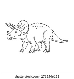 Dinosaurio dibujado a mano Ilustración vectorial