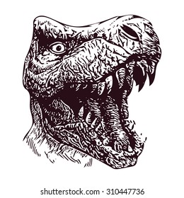 Dinosaur. Hand drawn. Vector illustration