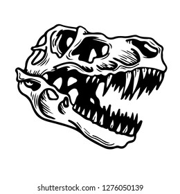 Dinosaur head illustration.