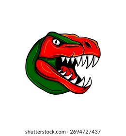 dinosaur head illustration logo vector 