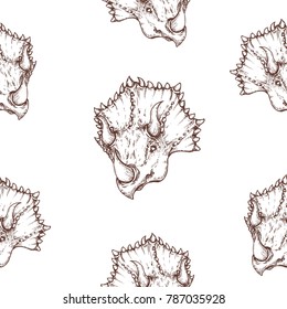 dinosaur head pattern