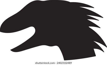 Dinosaur Head Silhouette Vector Illustration
