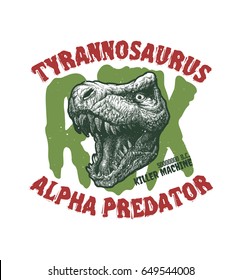 Dinosaur head Trex monster. Vector illustration eps8