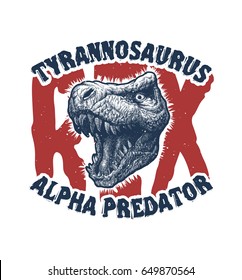 Dinosaur head Trex monster. Vector illustration eps8