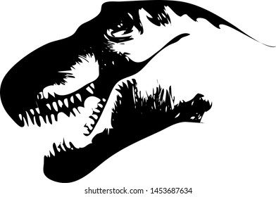 
Dinosaur head. Tyrannosaurus or T. rex. Vector illustration