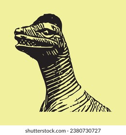 Dinosaur head. Vector graphics, eps