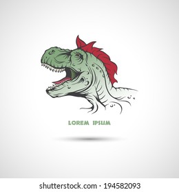 Dinosaur head. Vector illustration.