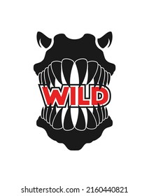 Dinosaur head and wild message draw