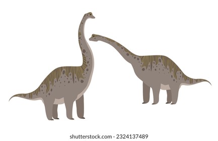 Dinosaur. Huge prehistoric animals. Vector illustration