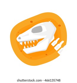 Dinosaur icon. Archaeological, Paleontology icon. Archaeological site