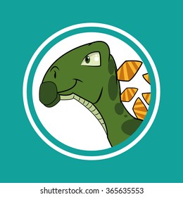 Dinosaur icon design 