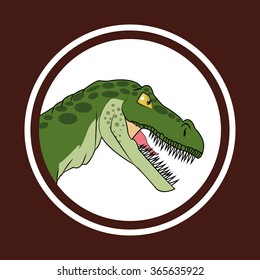 Dinosaur icon design 