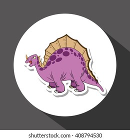 dinosaur icon design , prehistoric animal vector icon