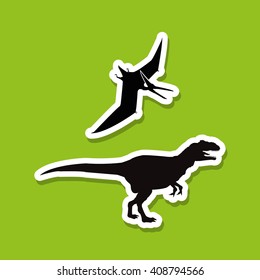 dinosaur icon design , prehistoric animal vector icon
