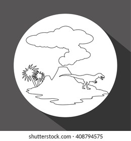 dinosaur icon design , prehistoric animal vector icon