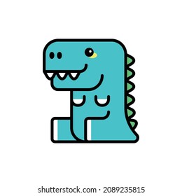 Dinosaur icon. Icon design. Template elements. Flat style