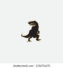 dinosaur icon illustration in black vector design