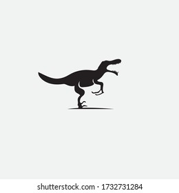 dinosaur icon illustration in black vector design