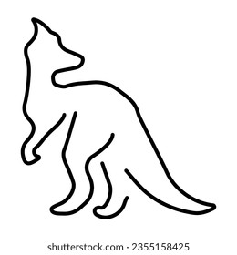 dinosaur icon isolated on white background, vector illustration.