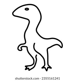 dinosaur icon isolated on white background, vector illustration.